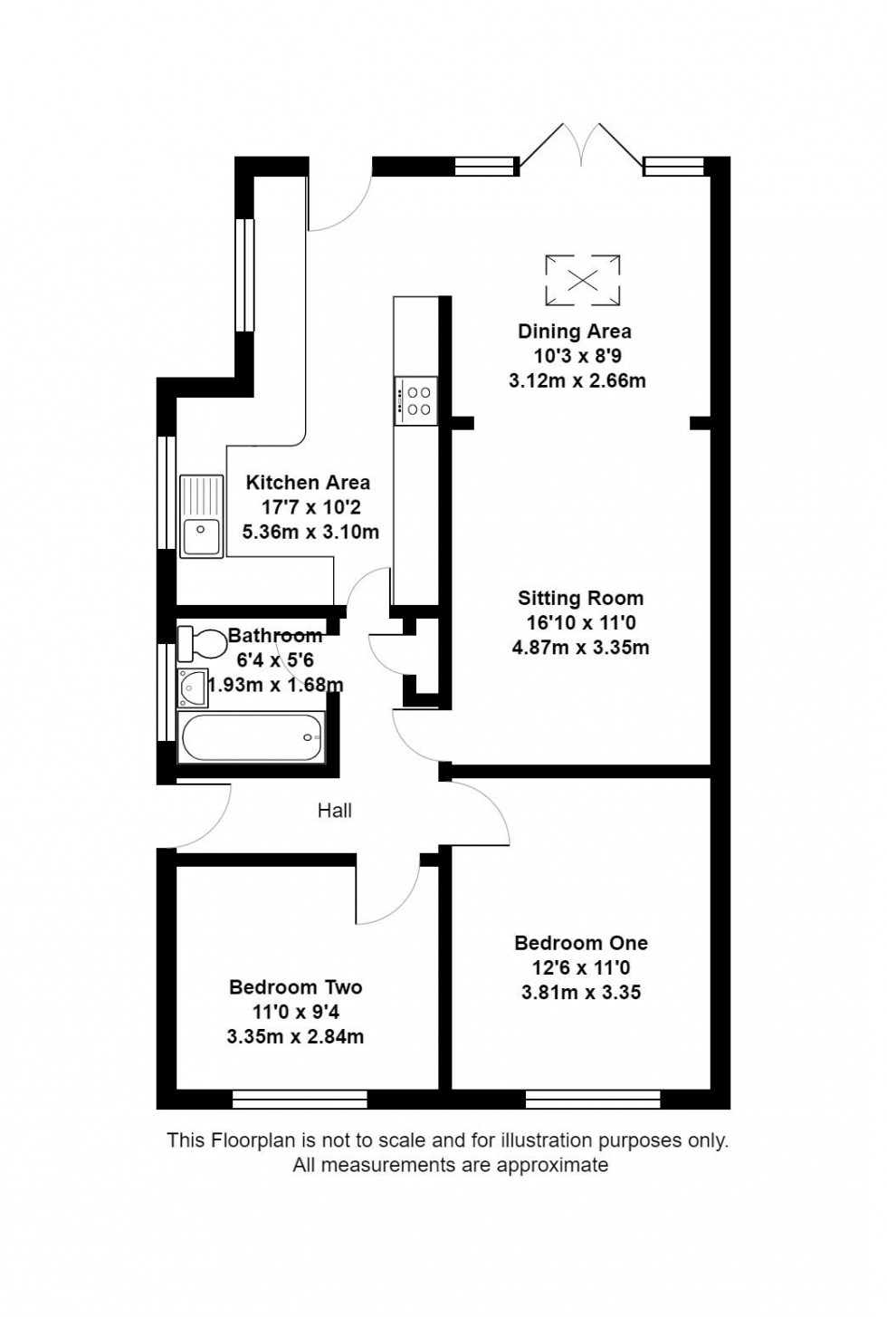 Floorplan for Salisbury Close, Tonbridge