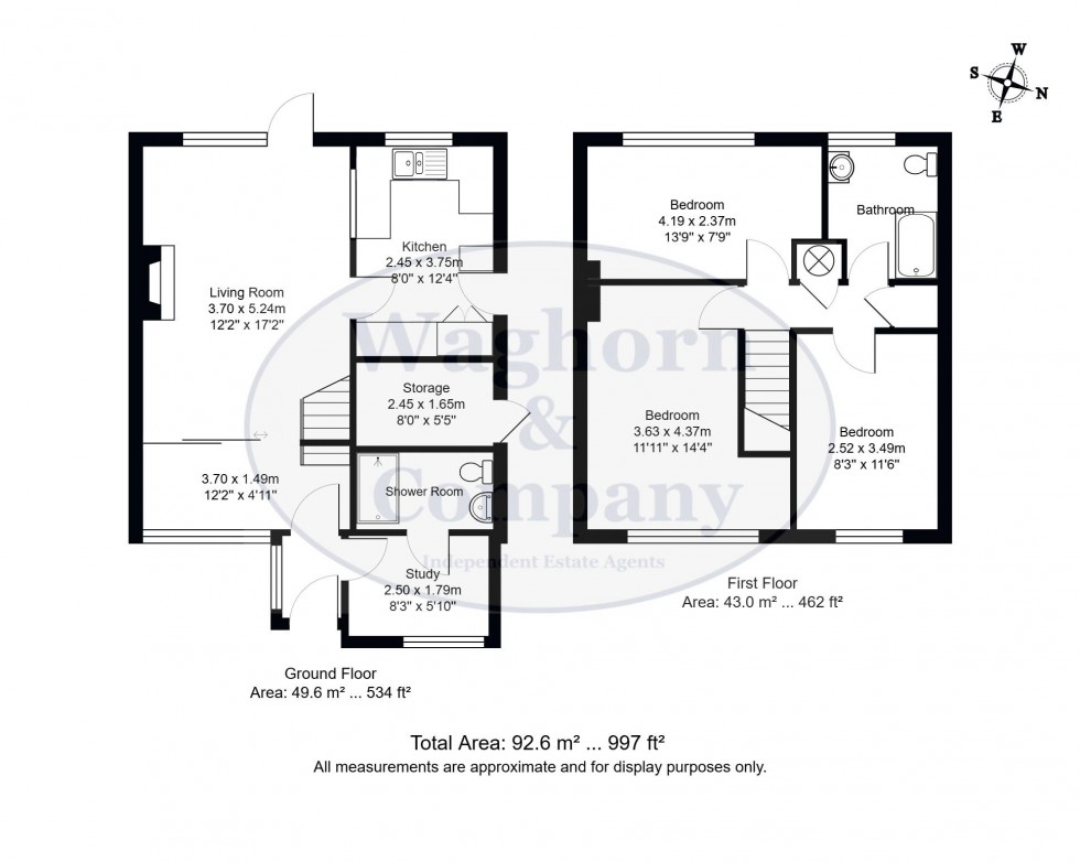 Floorplan for Darwin Drive, Tonbridge