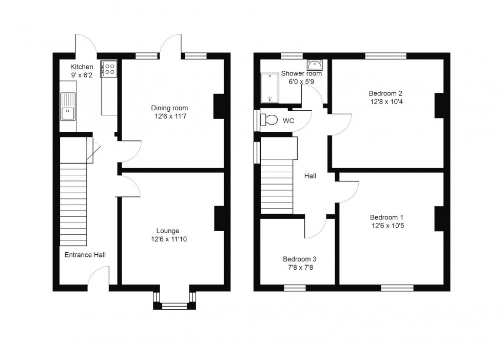 Floorplan for Lawn Road, Tonbridge