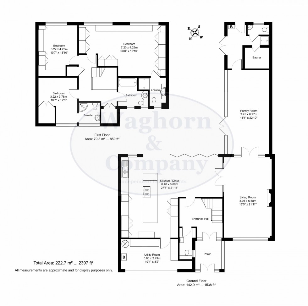 Floorplan for Wells Close, Tonbridge