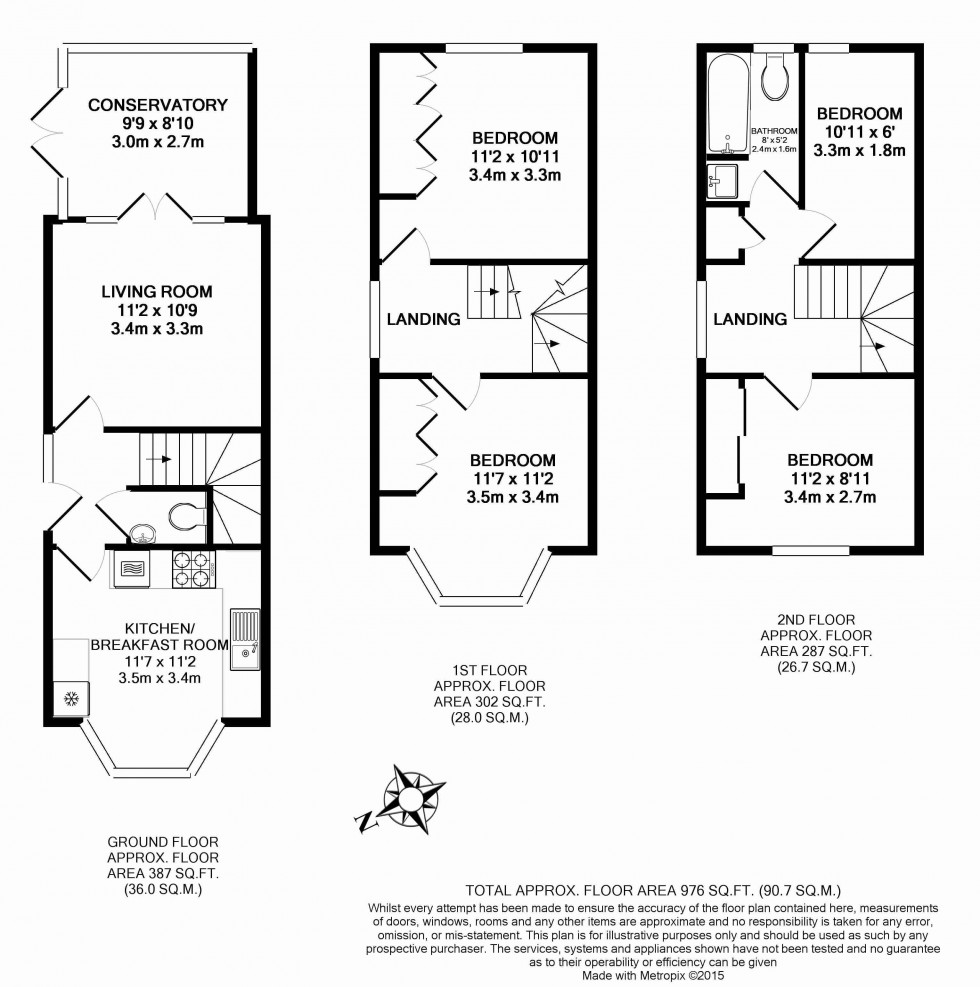 Floorplan for Hadlow Road, Tonbridge